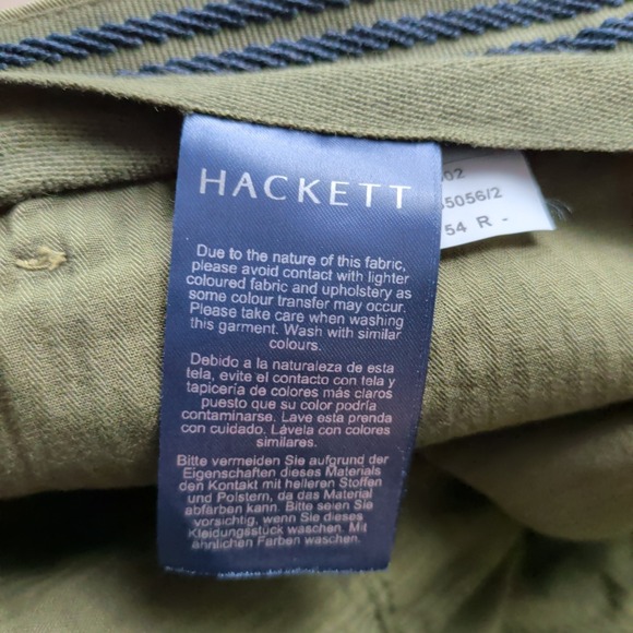 Hackett Stretch Twill Chino Pants Trousers Mens 38R (36x30) Khaki Green NEW NWT - Picture 6 of 15
